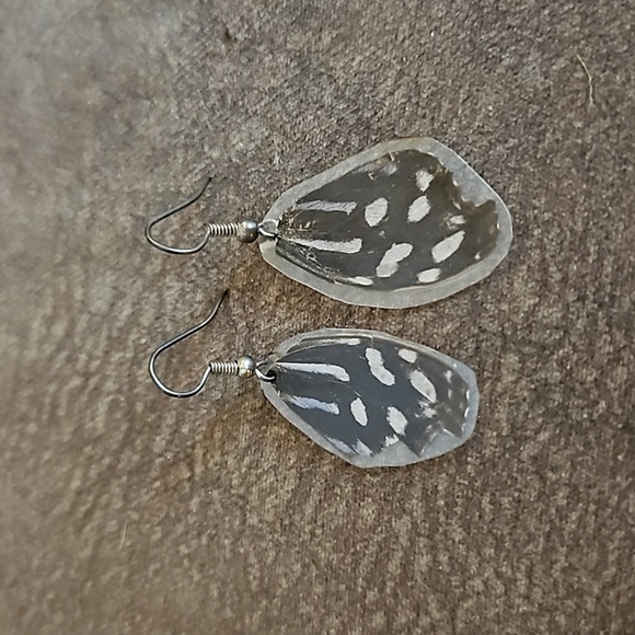 5/$25 HANDMADE Real Butterfly Laminate Dangle Hook Earrings - Picture 2 of 4